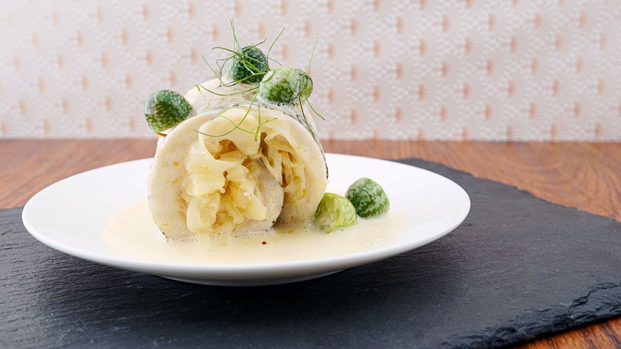 Rheinanken-Rollmops, Fenchel, Yuzu, Verjussauce - Kochschule mit Richard Rauch