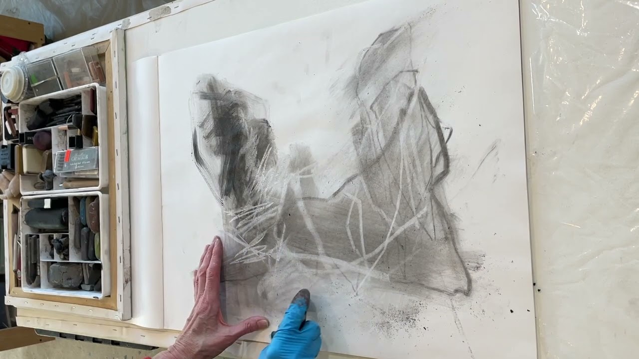 How mark-making warm-ups help painting