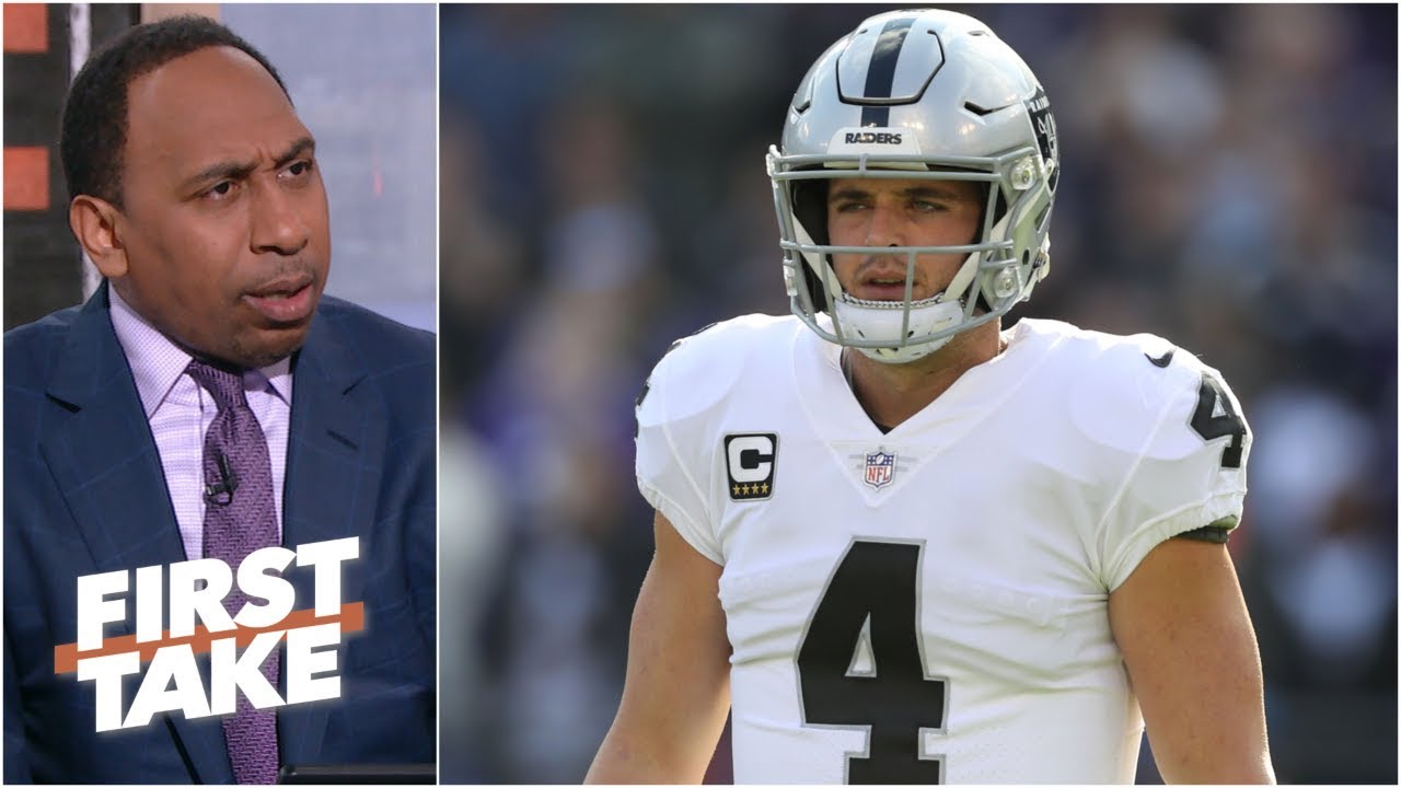 Stephen A. fires back at Derek Carr: &lsquo;Max did not call him a quitter&rsquo; | First Take