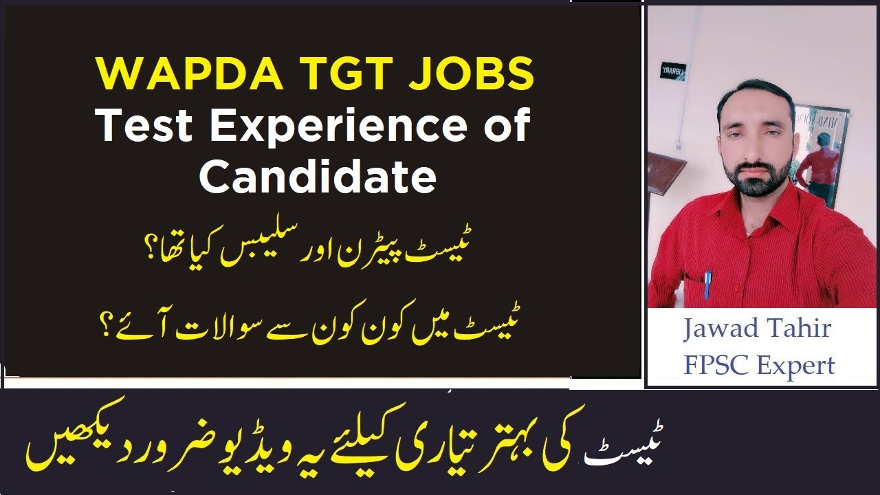 WAPDA TGT Jobs Test Experience of Candidate Conducted by OTS | Past Paper WAPDA TGT Job Computer