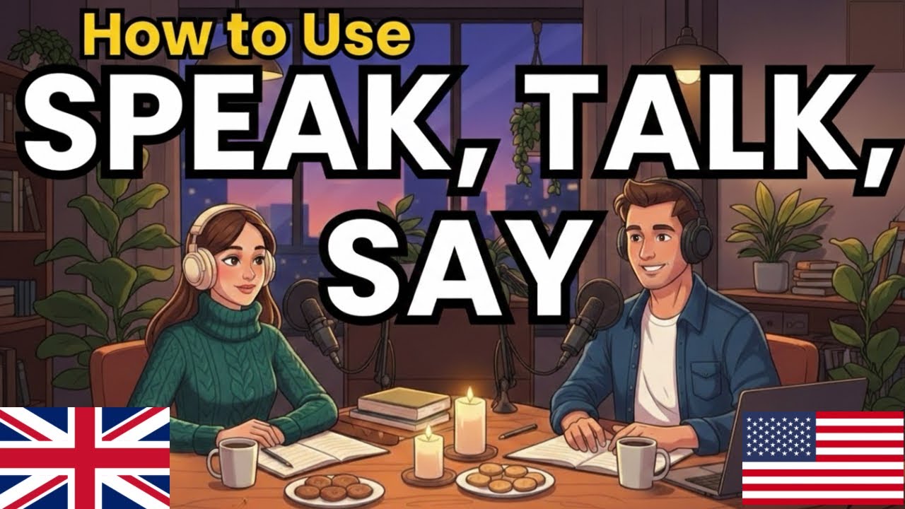 Learn English with Real Conversations Podcast | How to use Speak, Talk, Say in Real English