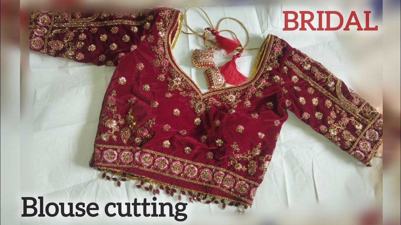 Bridal blouse cutting and stitching| bridal blouse kaise banaye/kaate#trending #viral #video #blouse
