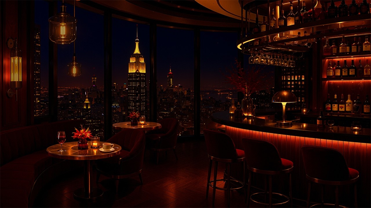 midnight rain in a 1940s new york jazz bar | vintage noir jazz for deep relaxation