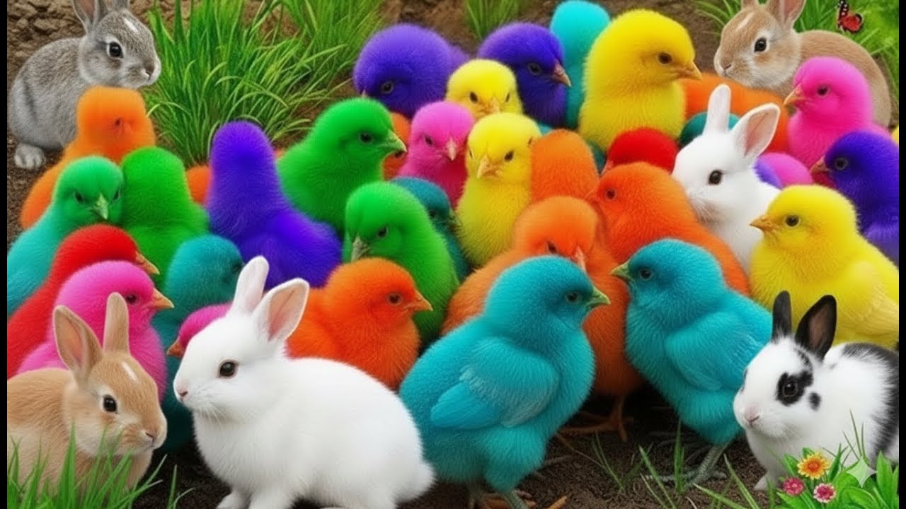 POV: You Enter a Magical World of Rainbow Chicks 🐣✨