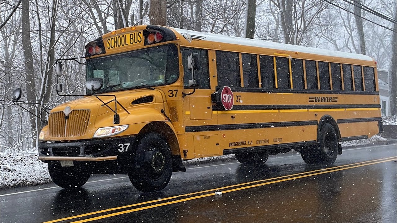 Barker School Buses Driving in the Snow - 3/14/23