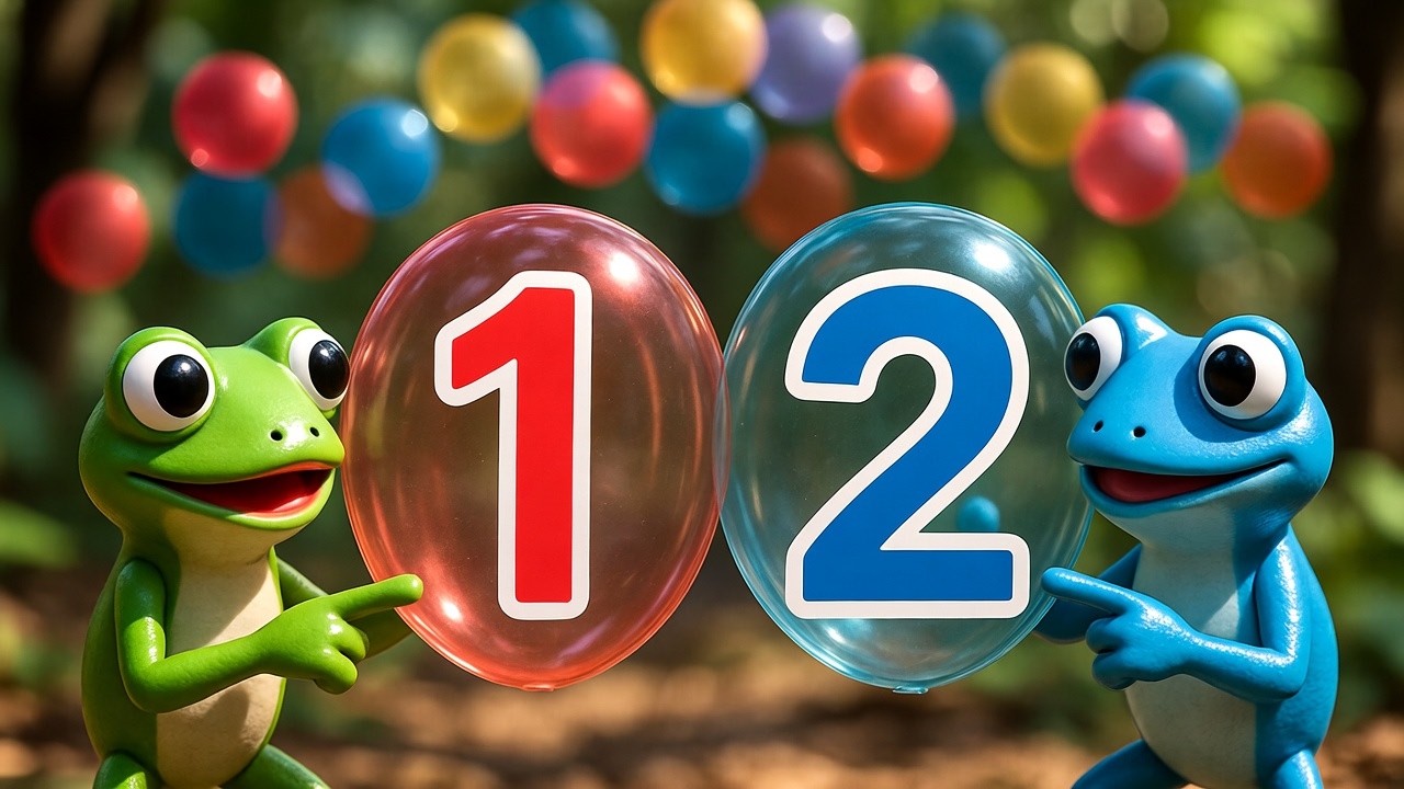 Five Little Speckled Frogs l Learn Numbers with King Nursery Rhymes& Kids Songs
