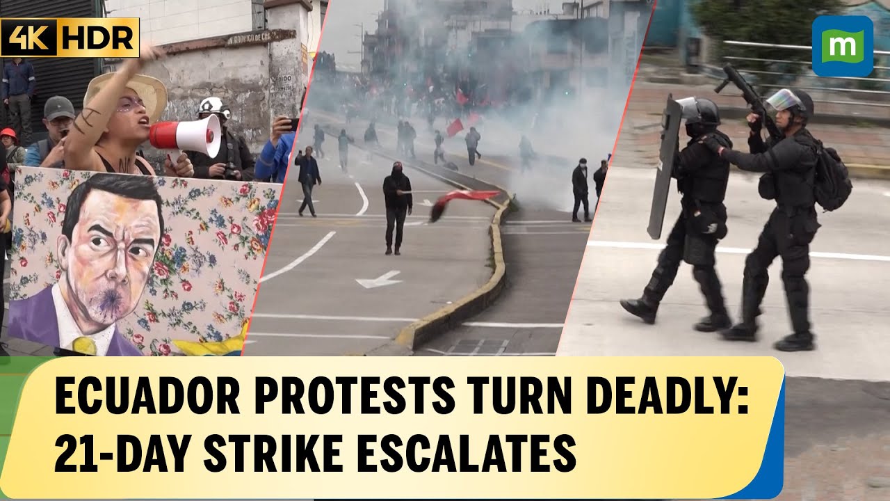 Las protestas en Ecuador se tornan violentas tras enfrentamientos entre manifestantes y la polic&iacute;a