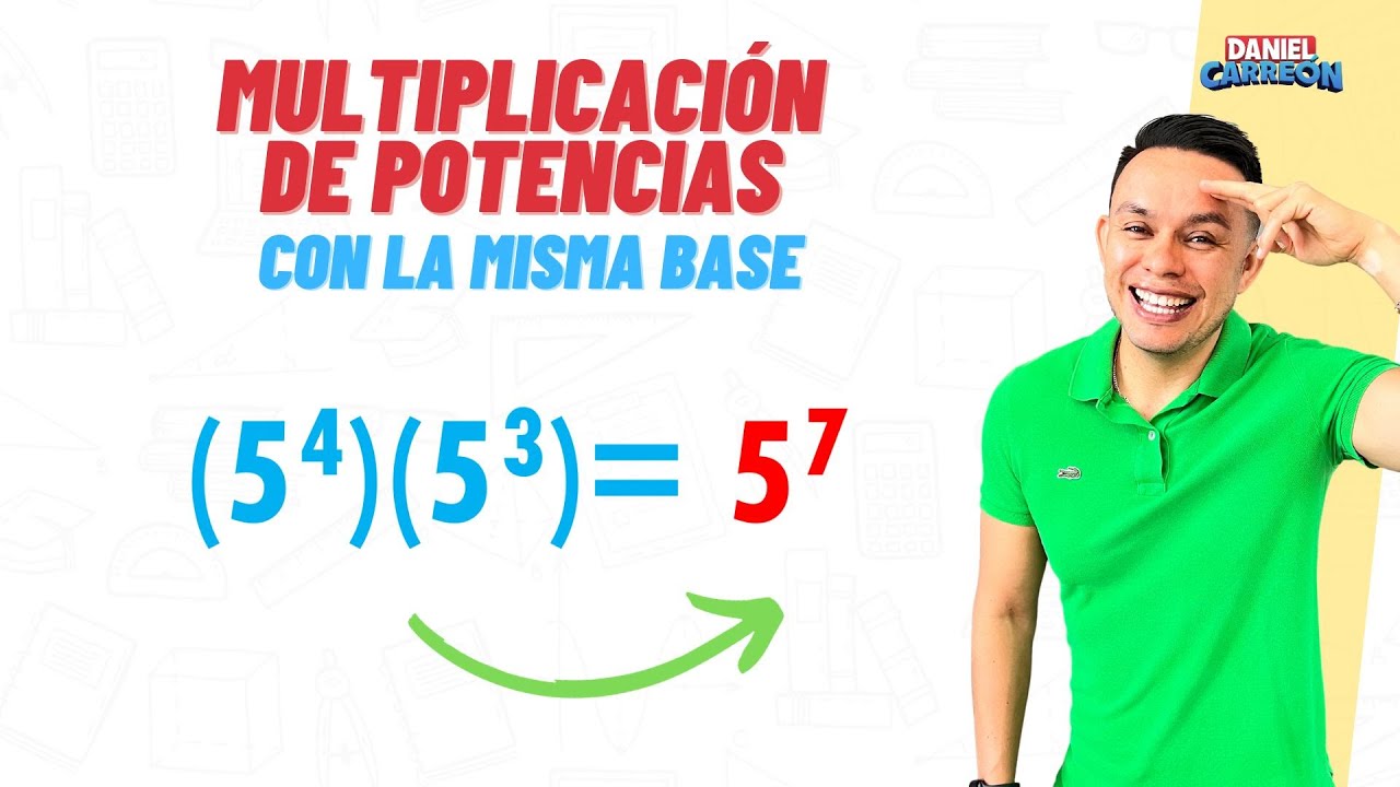 MULTIPLICACIÓN DE POTENCIAS CON LA MISMA BASE super facil