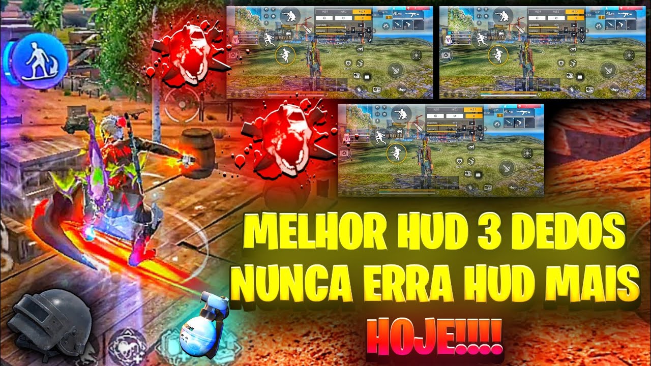SER&Aacute; INSTAPLAYER COM ESSE HUD!😮 MELHOR HUD 3 DEDOS PARA FREE FIRE ATUALIZOU F&Aacute;CIL ACOSTUMAR 3 DIAS🔥