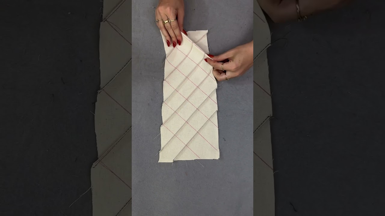 Cute fabric manipulation for a checkered look! Where would you use this technique? 