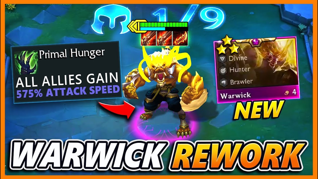 WARWICK NOW GIVES EVERYONE MAX ATTACK SPEED (⭐️⭐️⭐️ HYPER CARRY) - BunnyFuFuu | Teamfight Tactics
