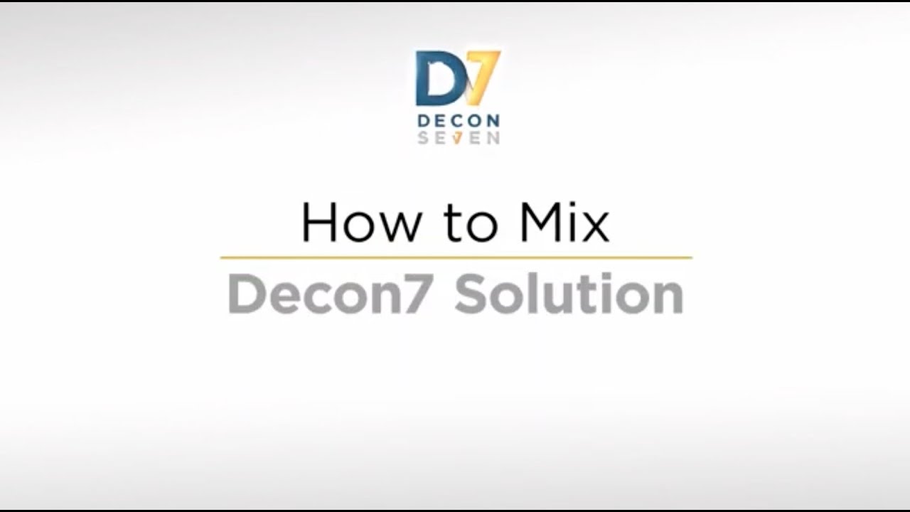 Decon 7 Mixing Instructions