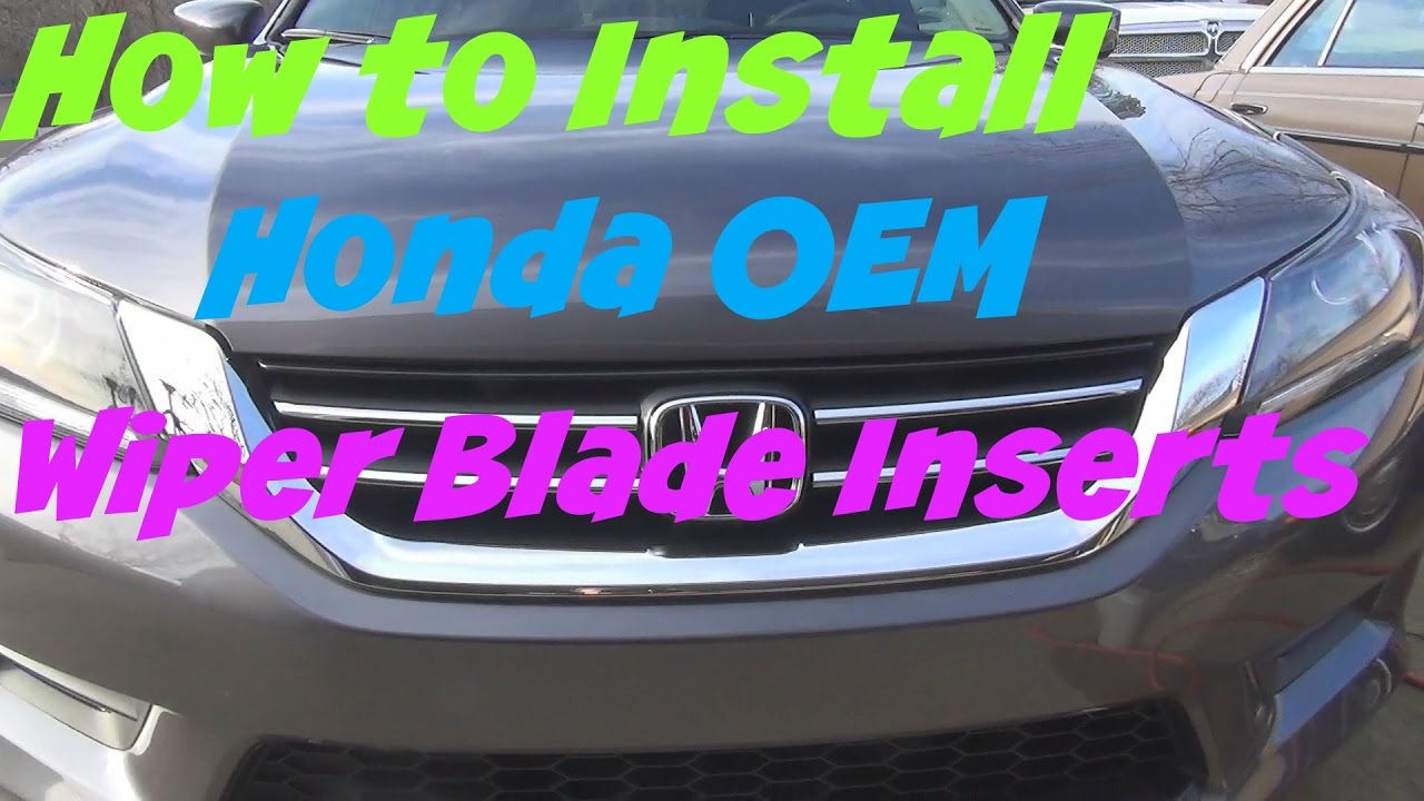 9th Gen Honda Accord OEM Wiper Blade Install