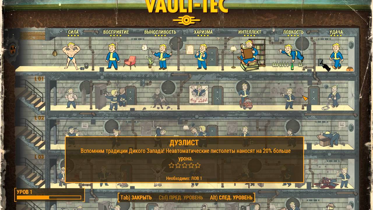 Fallout 4, новая система прокачки