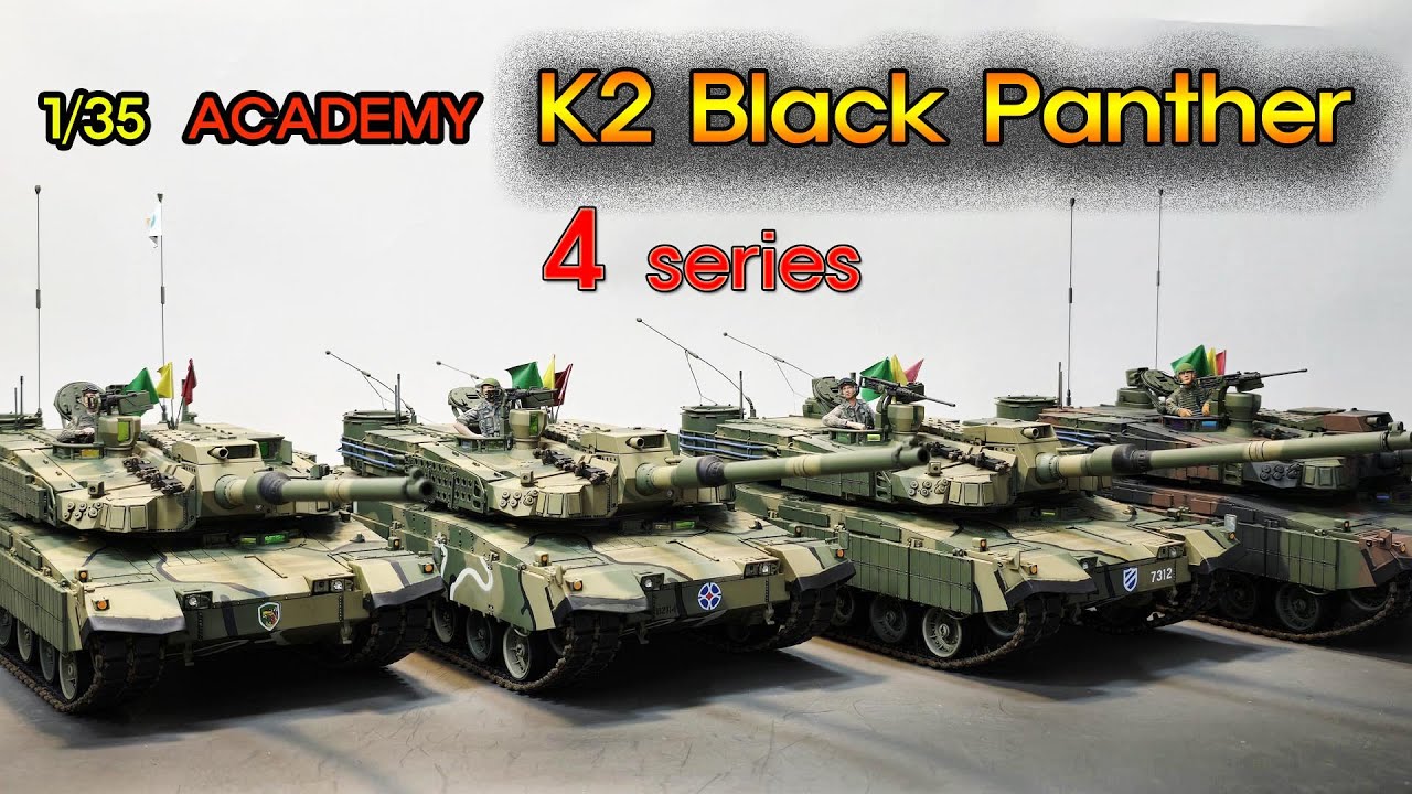 1/35 K2 Black Panther Tank K2GF Polish Army including 4 units painted(1/35 K2 흑표전차 K2GF 폴란드군 포함 4대)