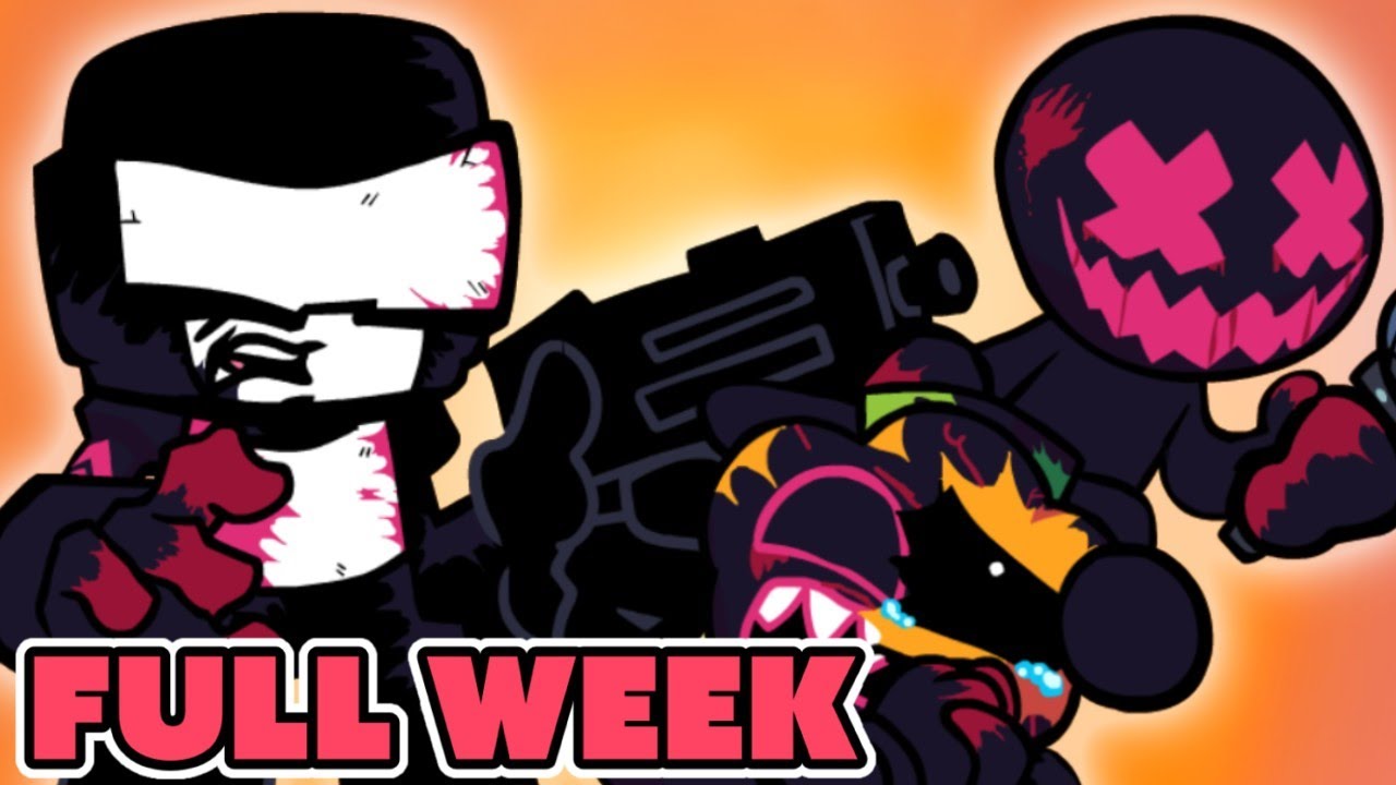 FRIDAY NIGHT FUNKIN' mod EVIL SKID n PUMP vs CORRUPT Captain John FULL WEEK! [More quality]