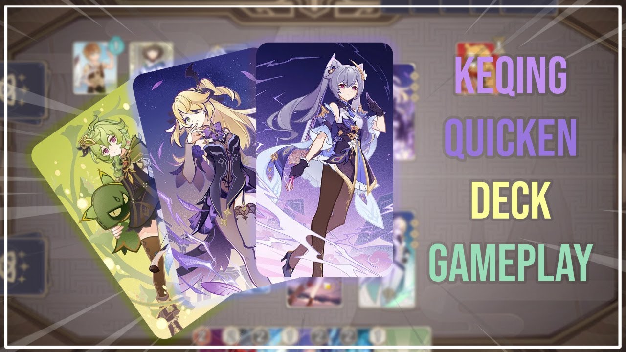 Multiplayer TCG Genshin with Keqing Quicken Deck