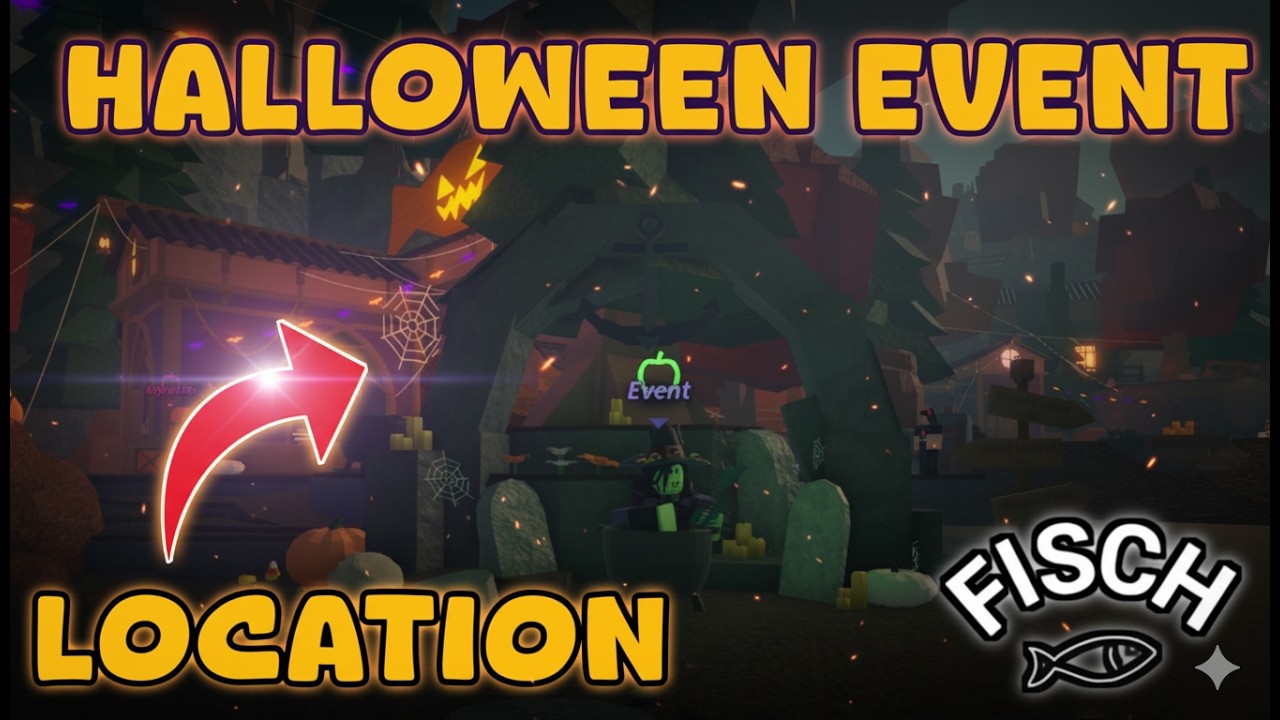 How To Get To Halloween Event Location In Fisch Roblox | Crook's Hallow Location In Fisch