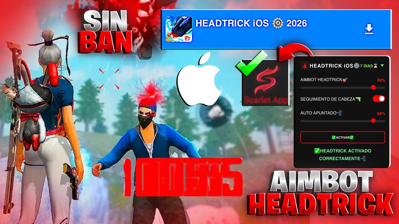 HEADTRICK PARA IPHONE / PANEL PARA IPHONE / FREE FIRE 2026✅