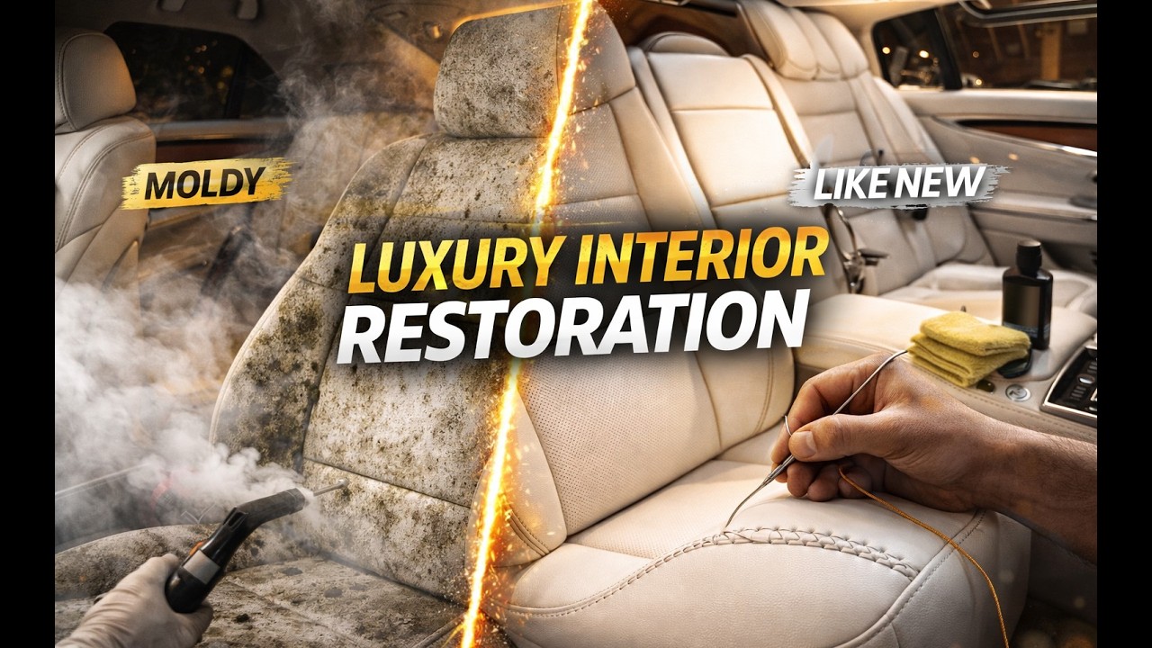 Moldy Luxury Car Interior Restoration | Satisfying Deep Clean