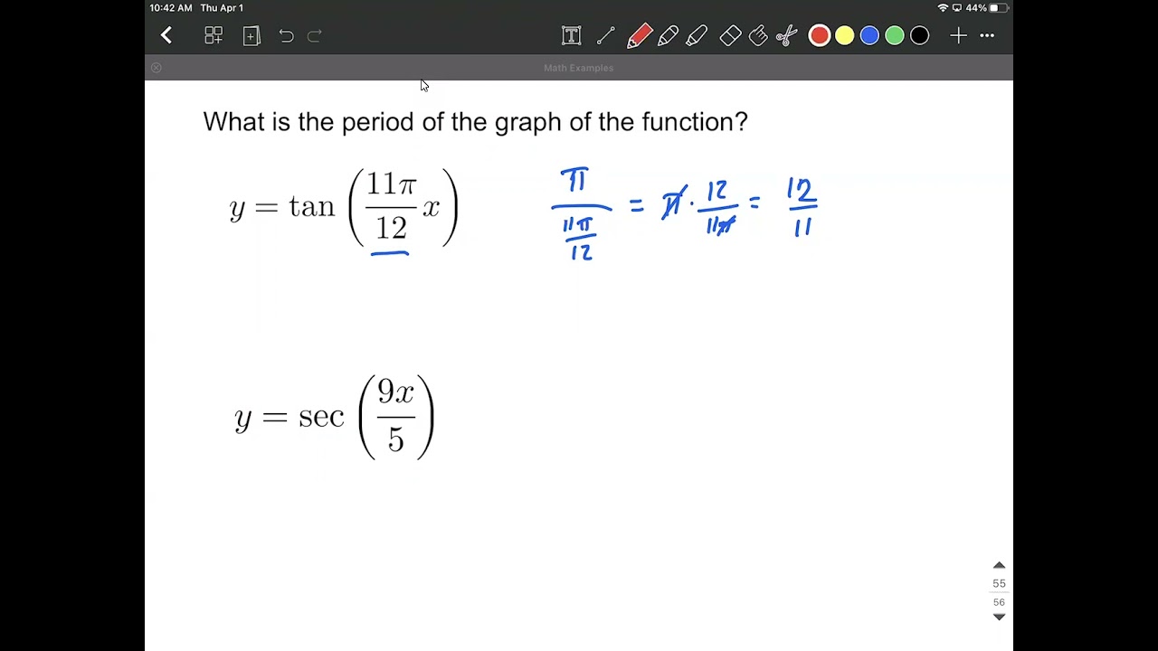 Find the period of trigonometric functions