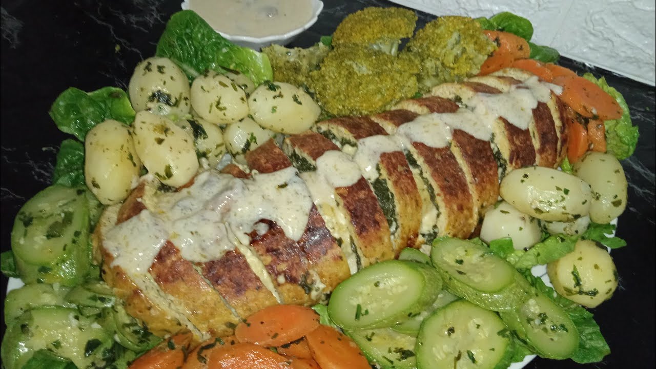 رولي الدجاج بحشوة السبانخ🥬 و الجبن طبق مميز و شهي و المذاق روعة👍