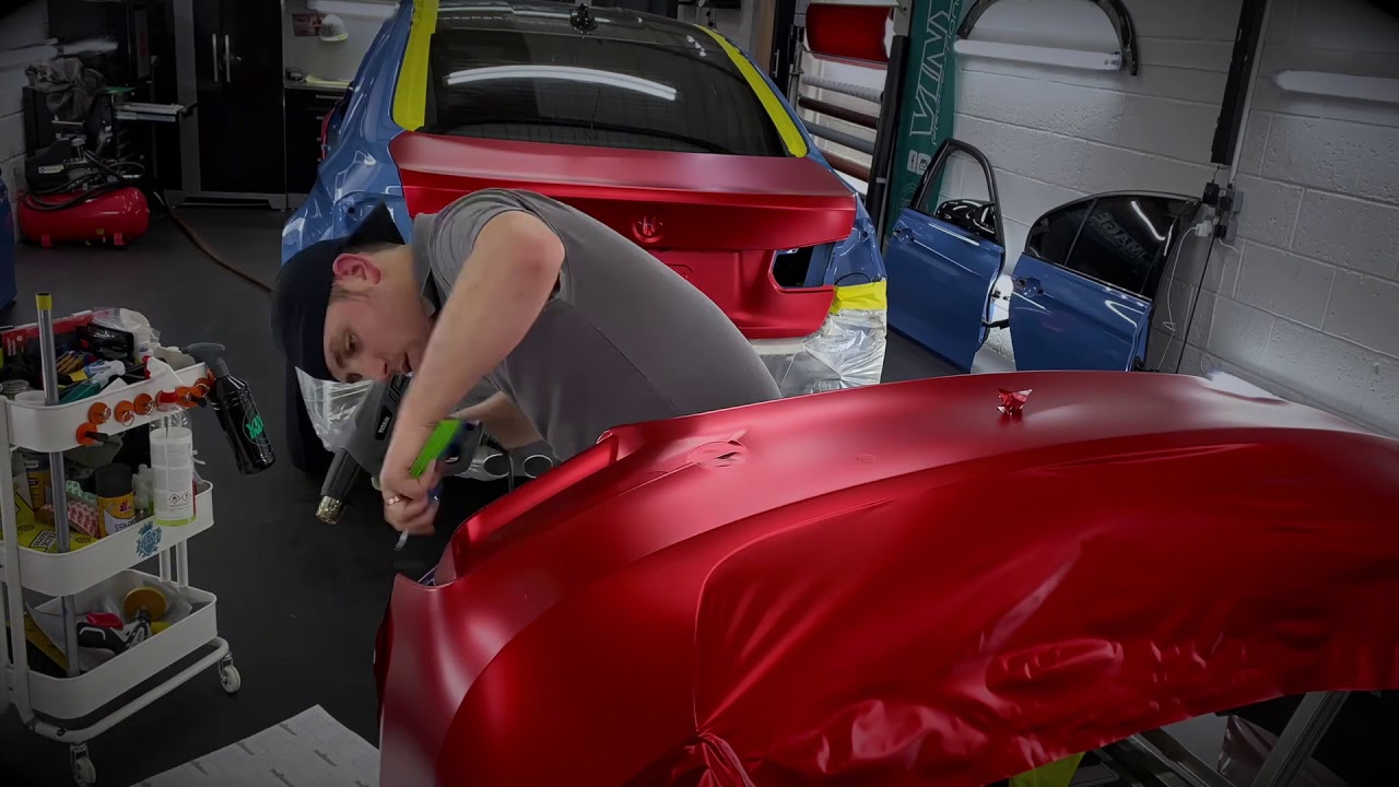 Satin Red Chrome BMW M3