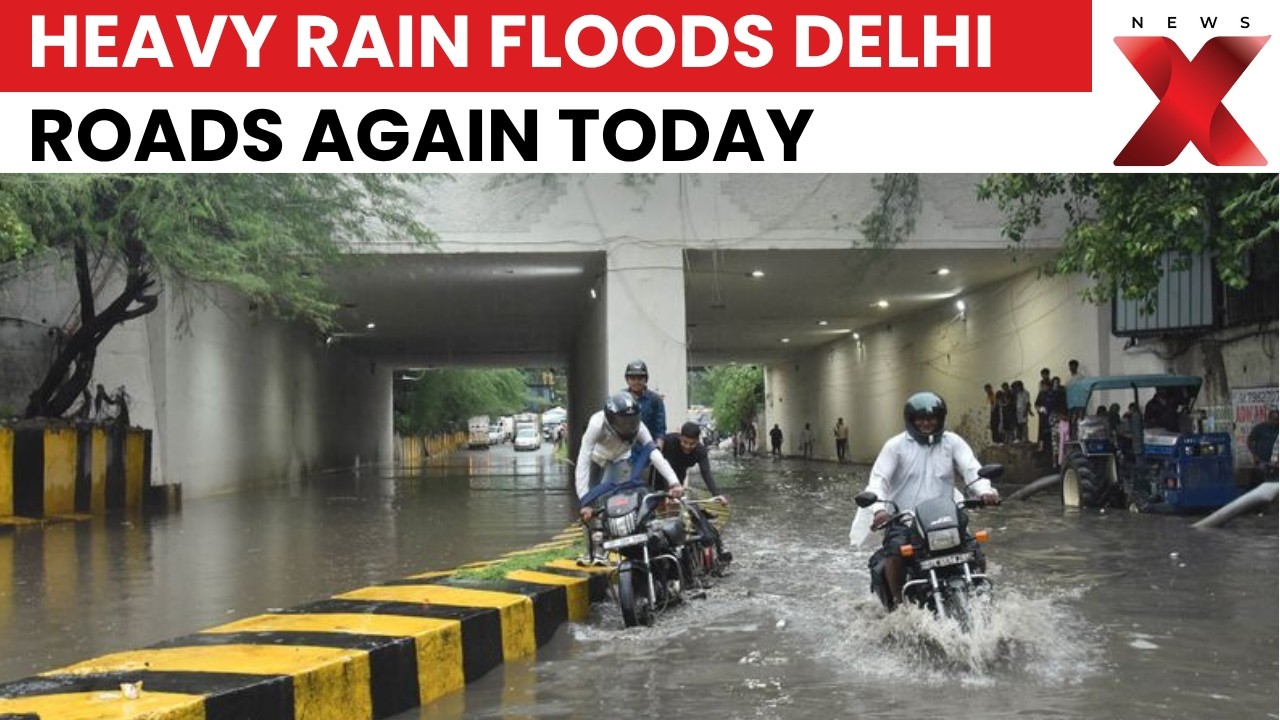 Delhi Rain Alert: Heavy Showers Cause Waterlogging Across Capital, IMD Forecasts More Rain Today