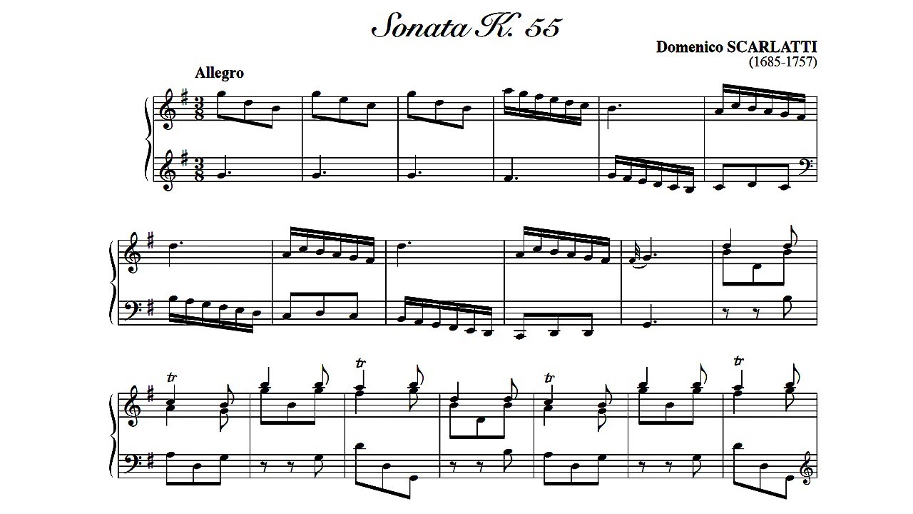 Scarlatti: Sonata in G major K 55 - Luciano Sgrizzi, 1962 - MHS 1230/31