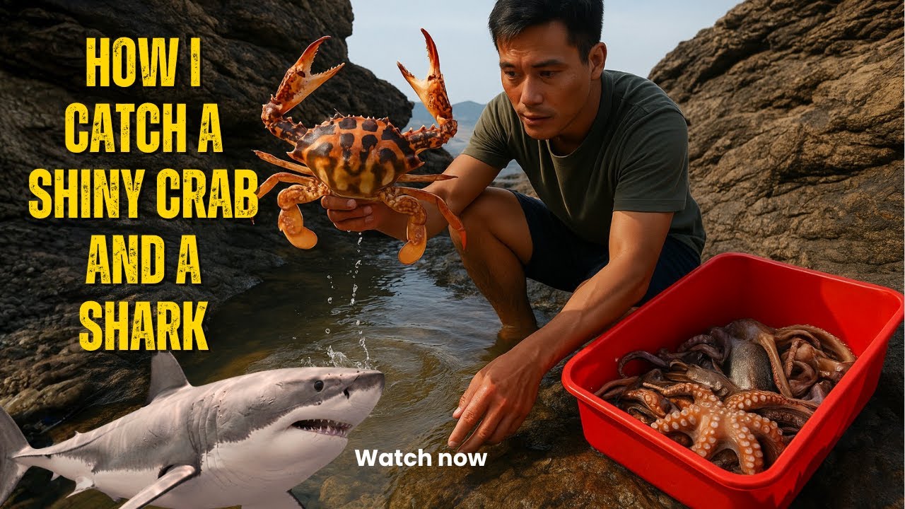 I Caught a Baby Shark! 🦈🐟 | Unexpected Catch in a Shallow Water Pool