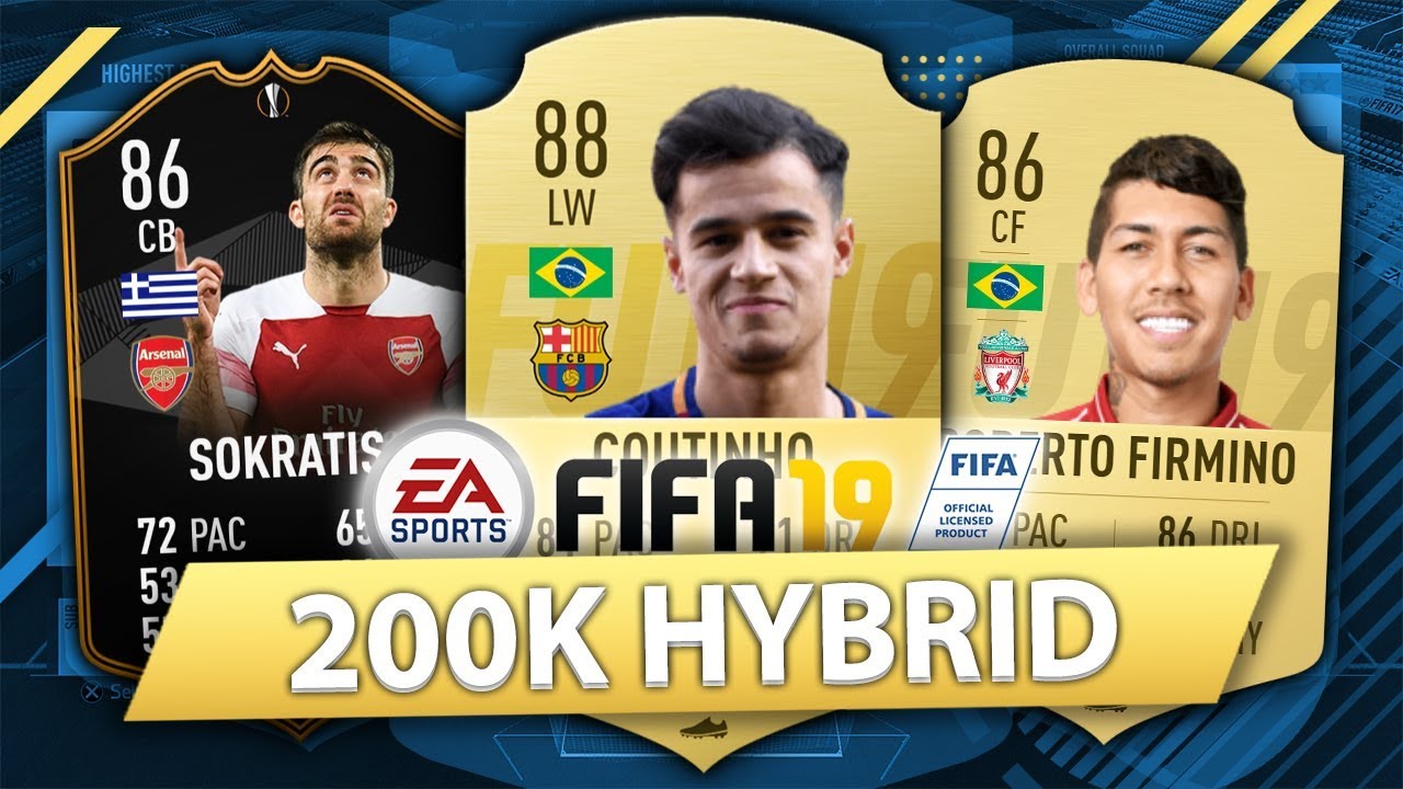 AMAZING 200K HYBRID! FIFA 19 SQUAD BUILDER