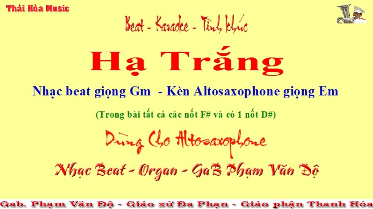 030. Beat - Sheet - Hạ Trắng - Dành Cho Saxopone - Giọng Gm - Âm Nhạc Thái Hòa