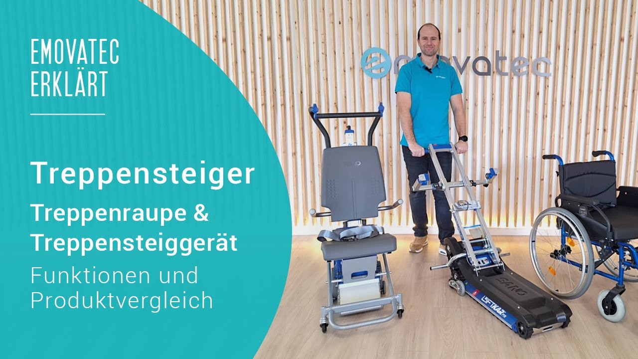 emovatec erklärt – Treppenraupe, Treppensteiggerät | Funktionen und Produktvergleich