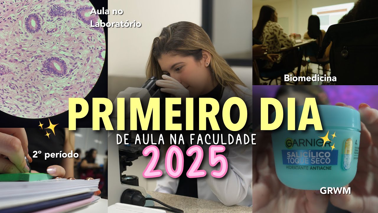 Primeiro dia de aula na faculdade 2025, GRWM E VLOG 📚✨