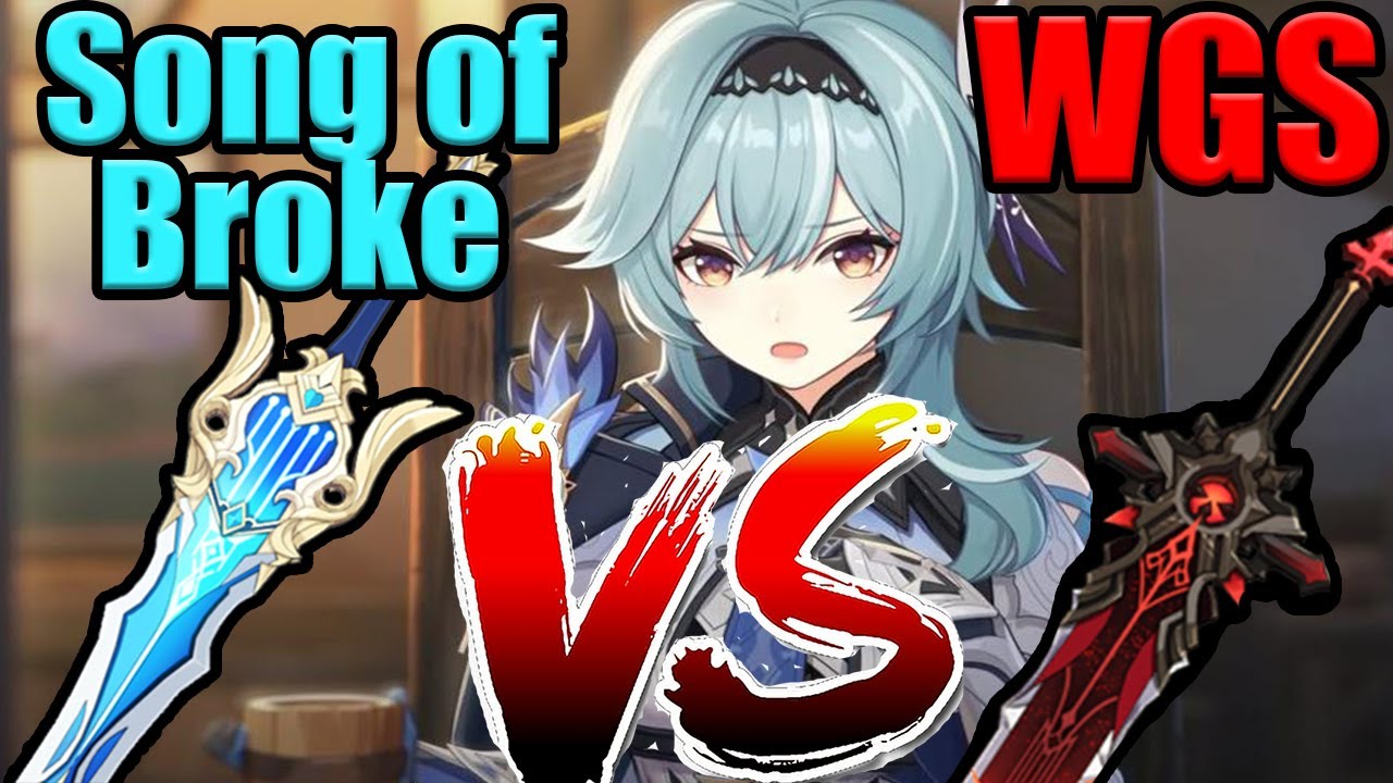 Eula Song of Broken Pines vs Wolf's Gravestone DPS difference and Pros & Cons | Genshin Impact