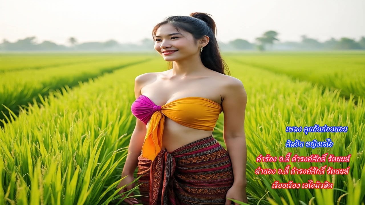 เพลง คุยกันก่อนนอน ศิลปิน หญิงเอไอ{LYRICS AUDIO}เพลงโจ๊ะๆลูกทุ่งอิสานอินดี้