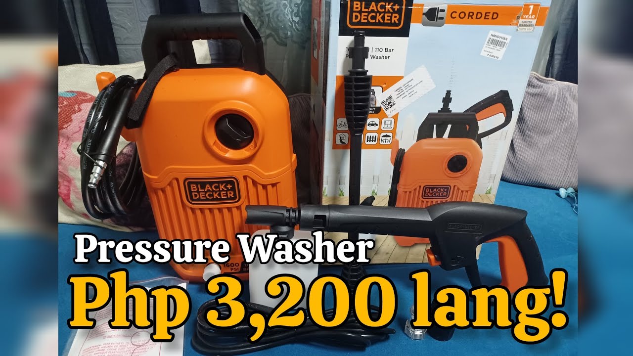 Black & Decker Pressure Washer BEPW1600 B1 110Bar Review and Unboxing