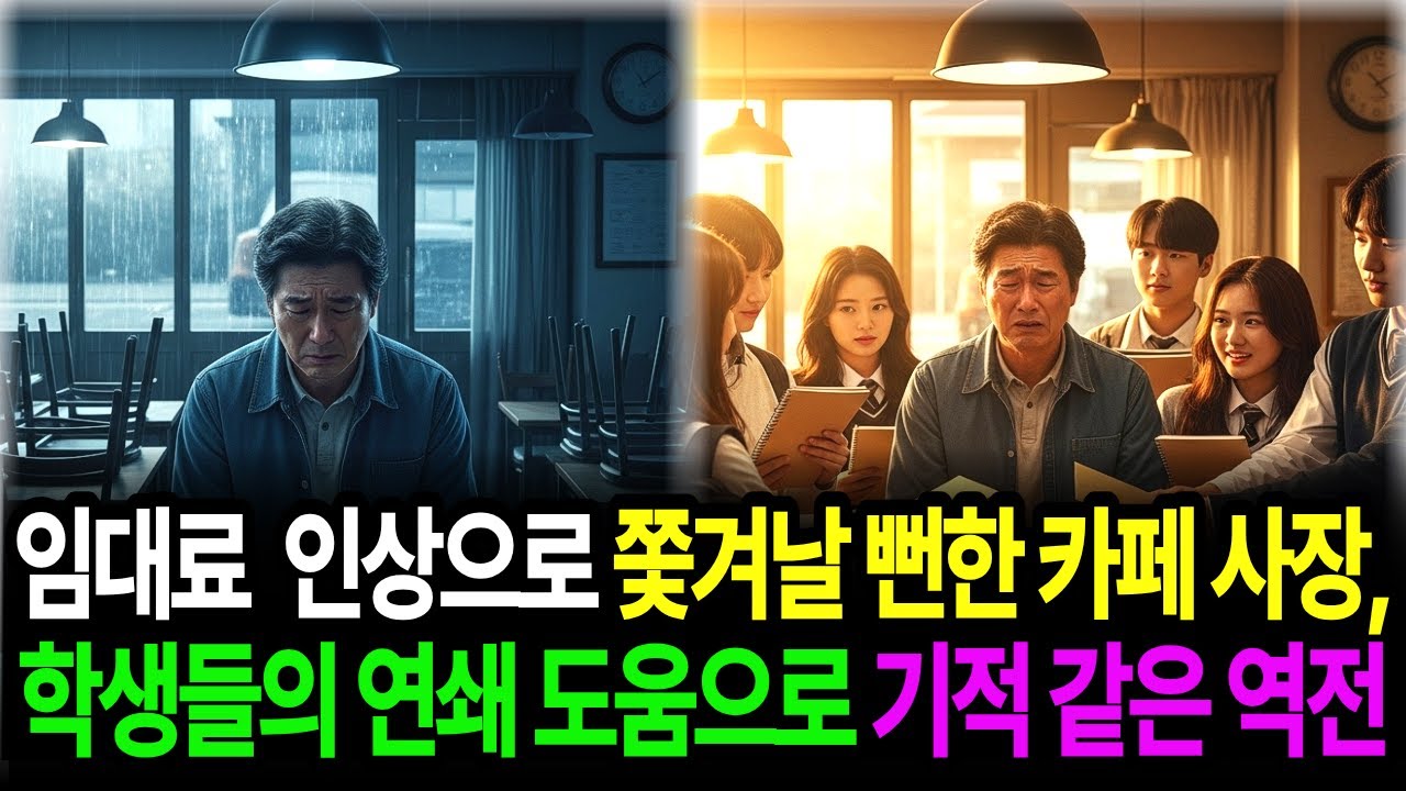 임대료 인상으로 쫓겨날 뻔한 카페 사장, 학생들의 연쇄 도움으로 기적 같은 역전