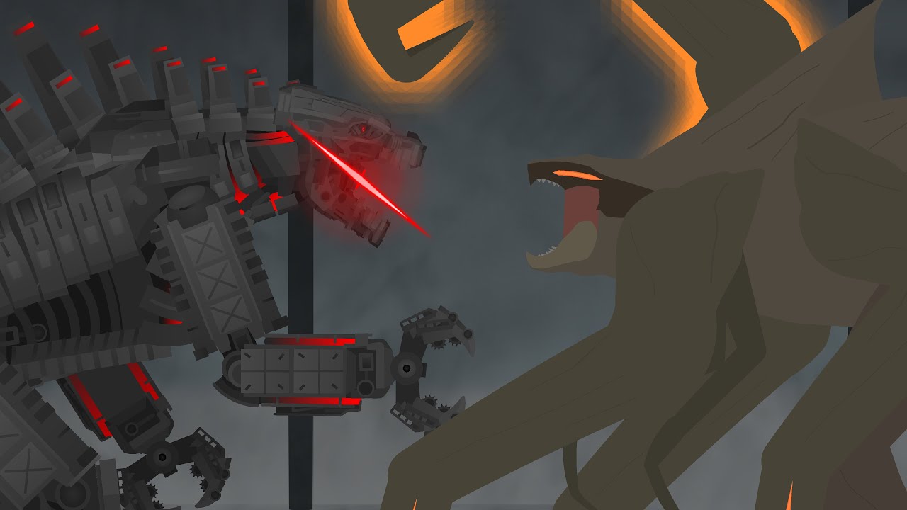 Mechagodzilla Vs Muto | Sticknodes animation |