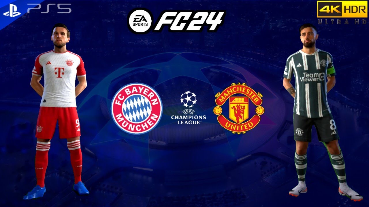 EA Sports FC 24 - Bayern Munich Vs Manchester United | UEFA Champions League PS5 [4K 60FPS +HDR]