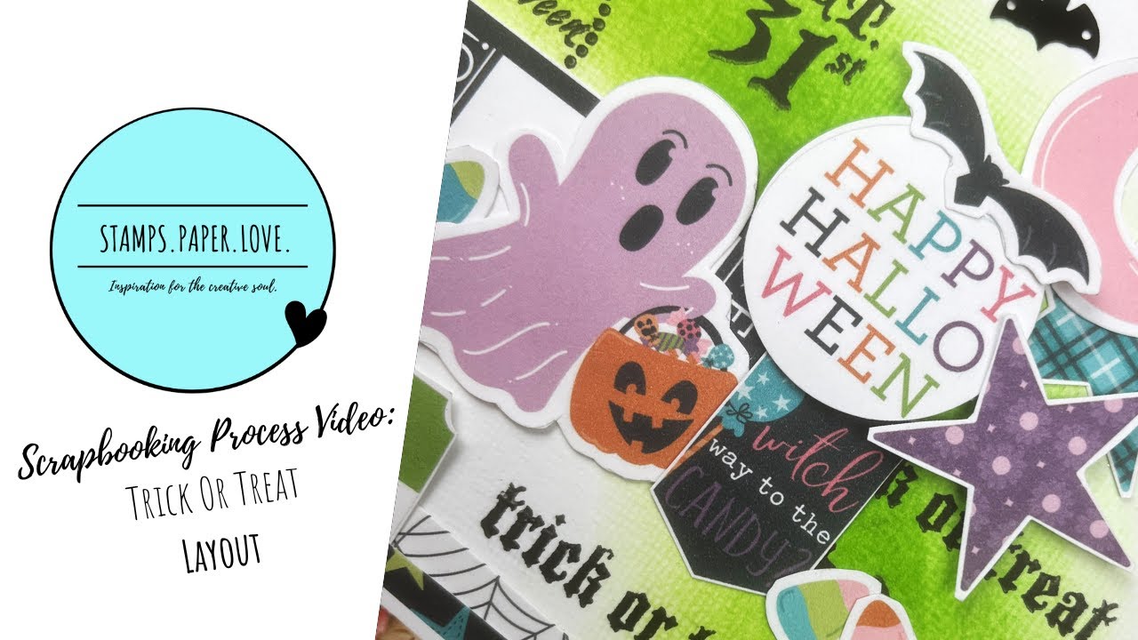 Scrapbooking Process Video: Trick Or Treat | Traci Reed Designs Creative Team Haunting YouTube Hop