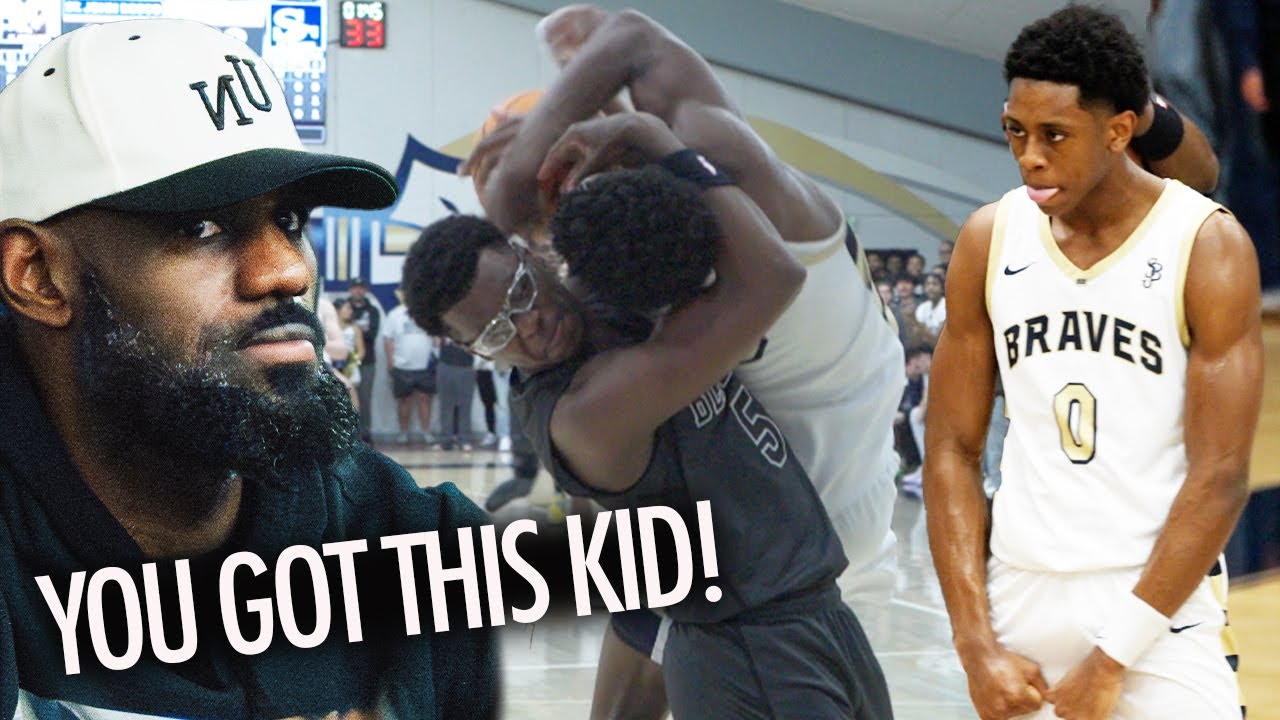 Bryce James BIGGEST Playoff Game Of HIs Career in front of LeBron & Bronny