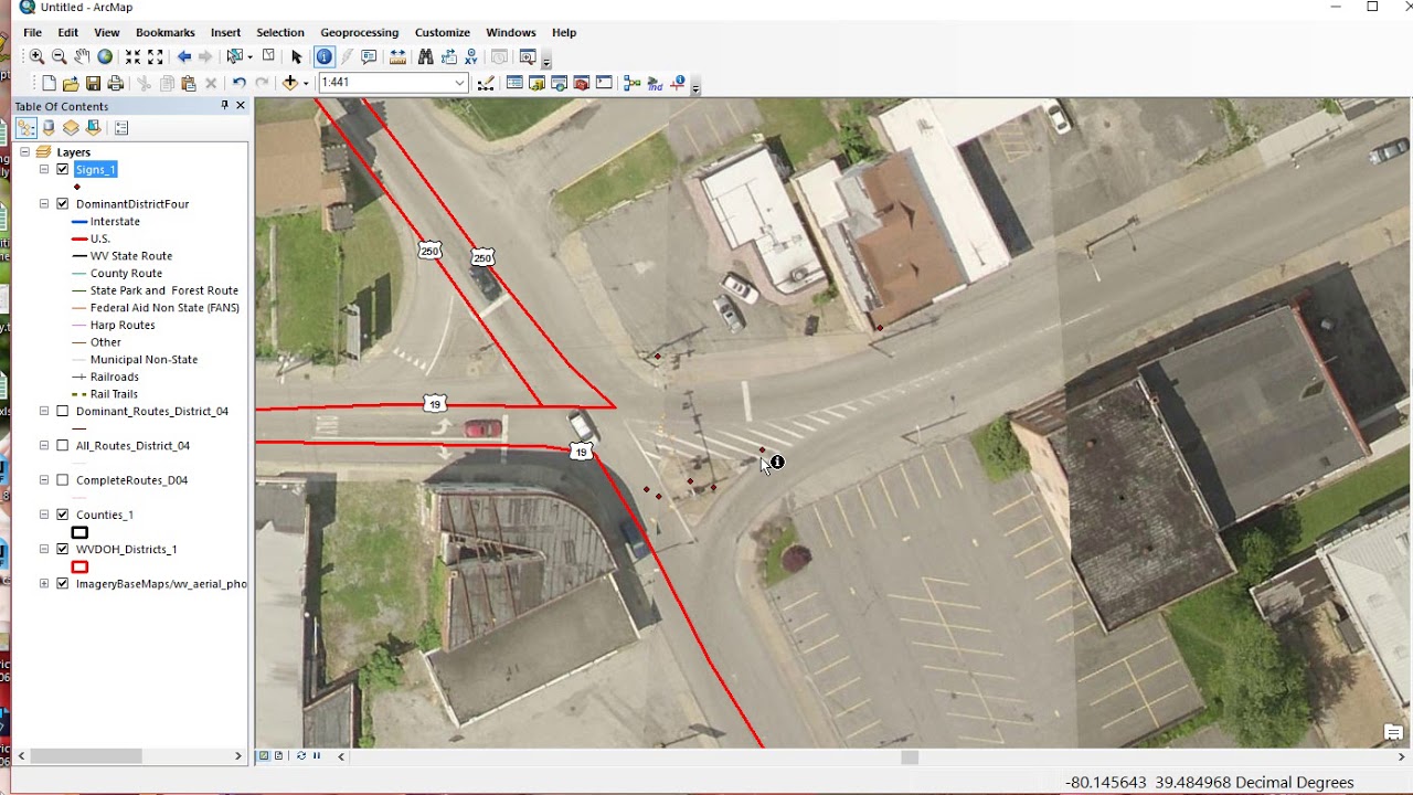 Arcmap Identify Tool ...SIgns