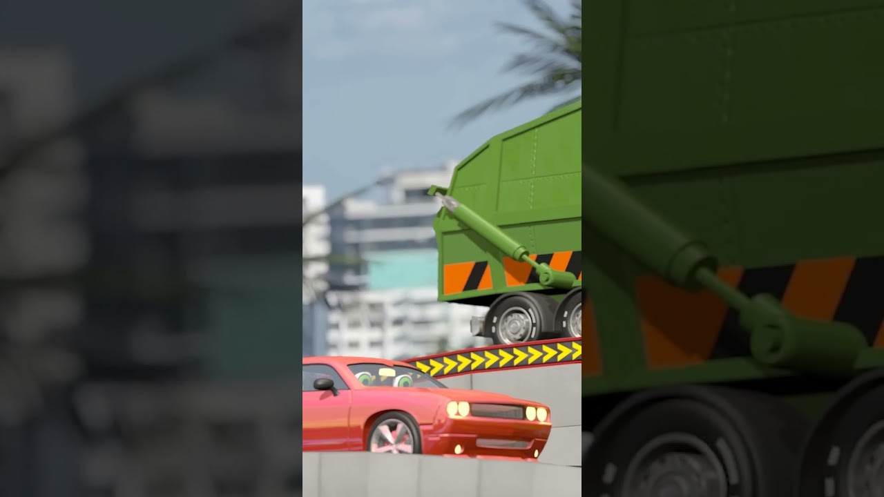 Wheels on the Garbage Truck #viral #trending #popular #ytshorts #cars #cartoon