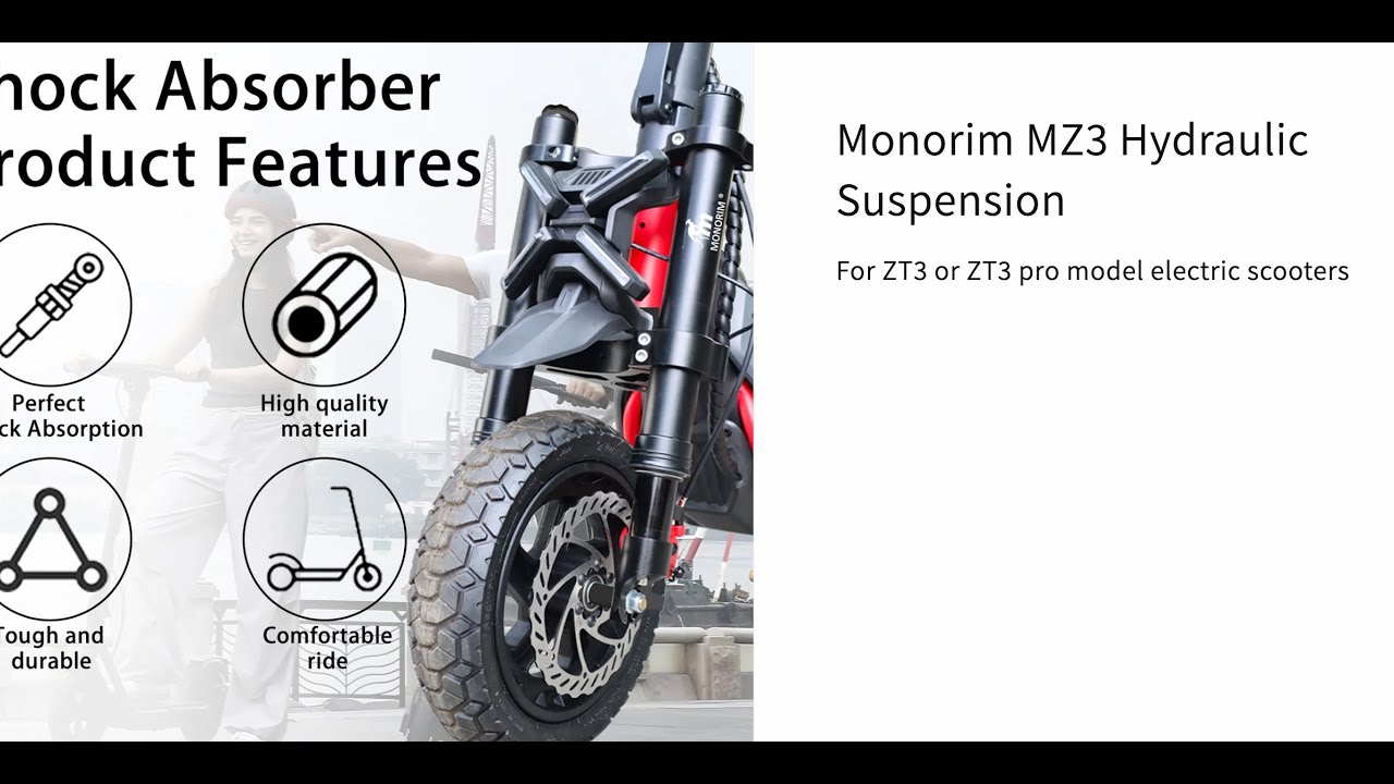 Monorim MZ3 front Hydraulic suspension front suspension for ZT3 or ZT3 pro mount guide