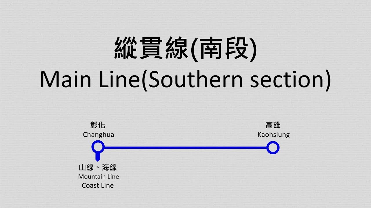 【臺鐵/TRA】縱貫線(南段) 路線廣播 Main Line(Southern section) Route Announcement