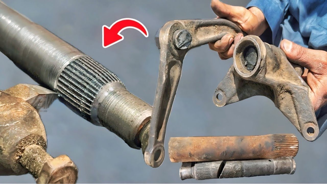 The Mechanic Made the Bevel Teeth and Steering Gear Rod with Extra Metal Piece