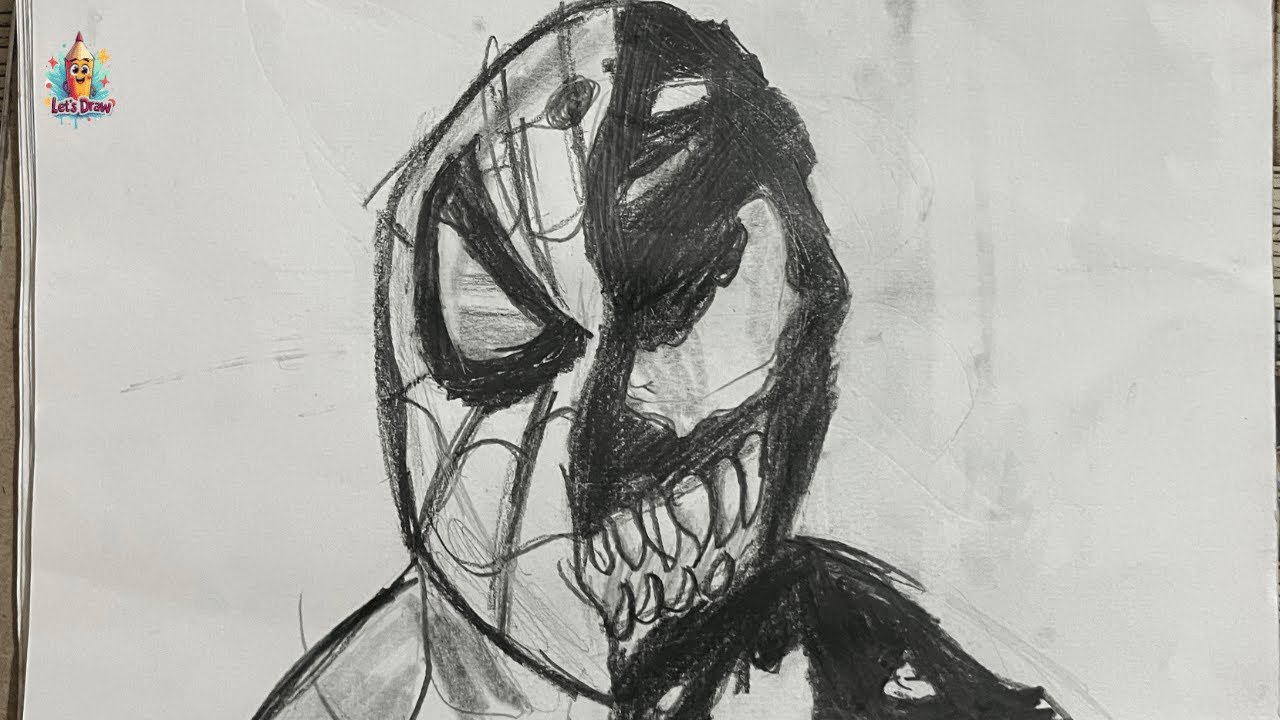 ✍️ 9-Year-Old Draws Spiderman and Venom! Easy Fusion Drawing Tutorial for Kids by Abdul Rahman