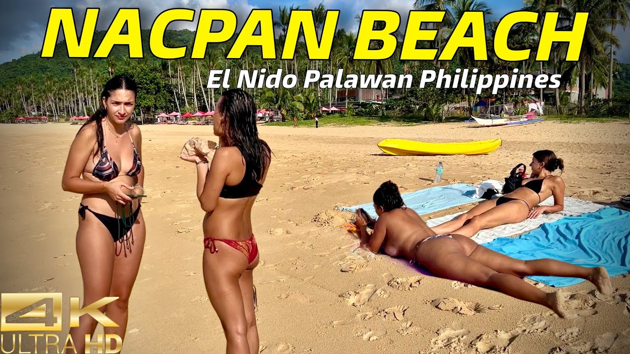 Exploring Nacpan Beach in EL NIDO Palawan Philippines [4K] 🇵🇭