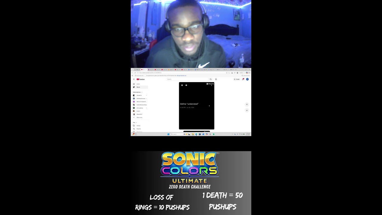 sonic colors zero death pushup challenge